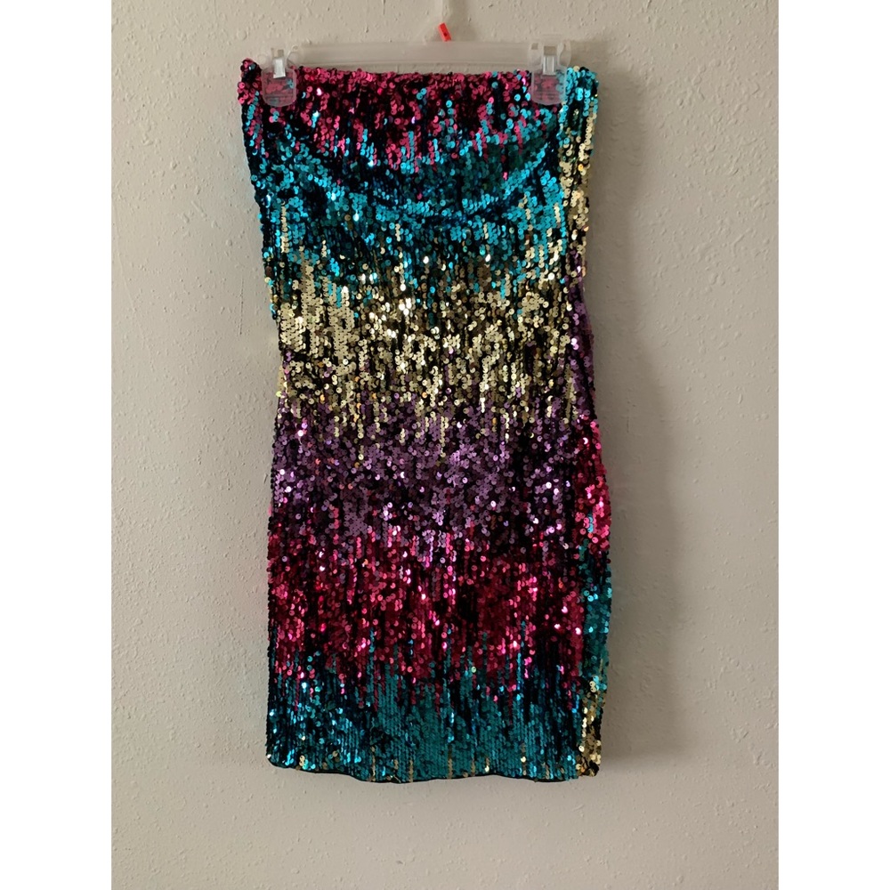 Multi color sequence dress